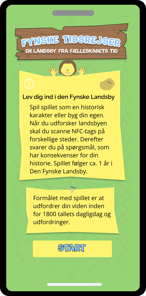 Telefon med en app