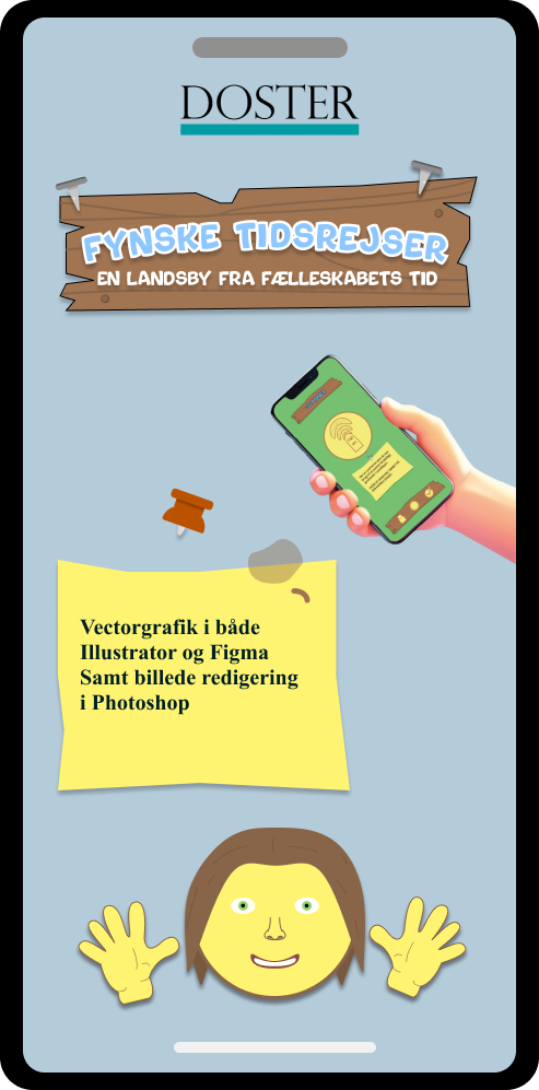 Telefon med vectorgrafik